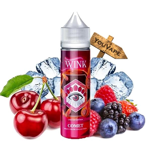 Le e liquide Comet Wink 50ml par Made in Vape est le best-seller de la marque avec ses fruits rouges et sa dominante de cerise et sa belle fraîcheur.