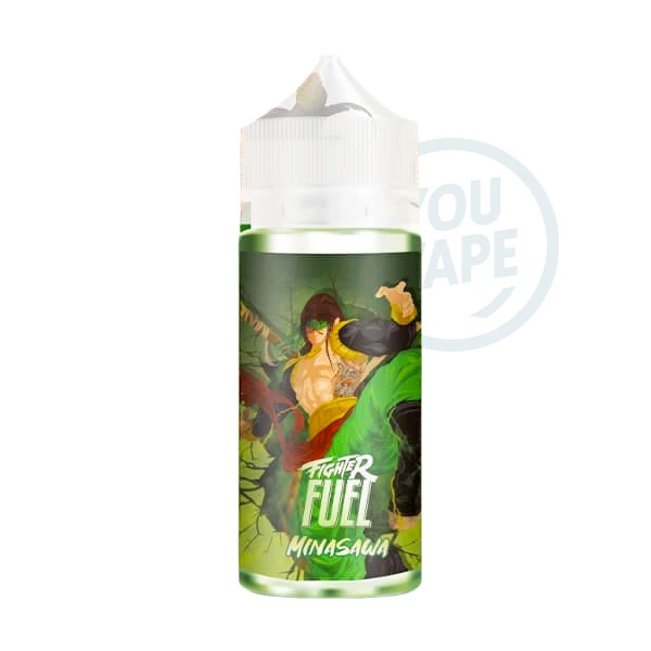 Le e liquide Minasawa de Fighter Fuel vous emmène dans les couloirs des tournois d'arts martiaux du Japon, où le combo pomme, poire, cactus et fraîcheur fait fureur.