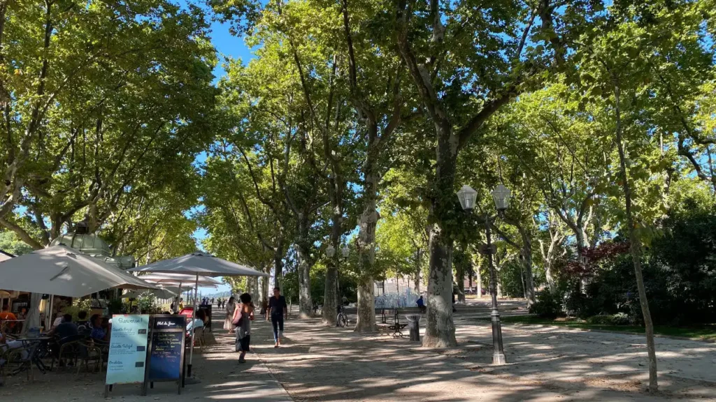 Vapoter sur l'Esplanade de Montpellier