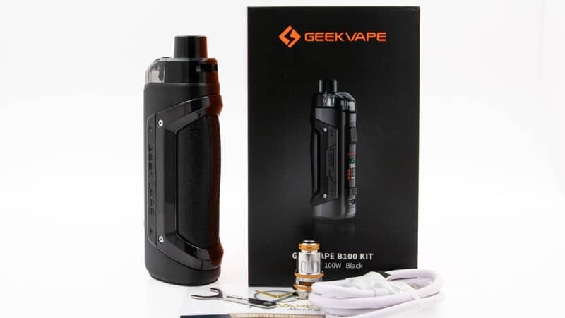 Contenu du coffret du kit pod B100 de Geekvape