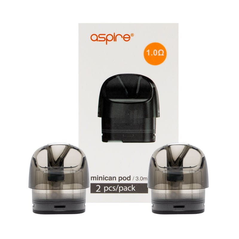 Lot de 2 cartouches de rechange de 3ml pour le pod Minican de Aspire Équipée d'une résistance intégrée en mesh, elle offre une vape excellente en Mtl.