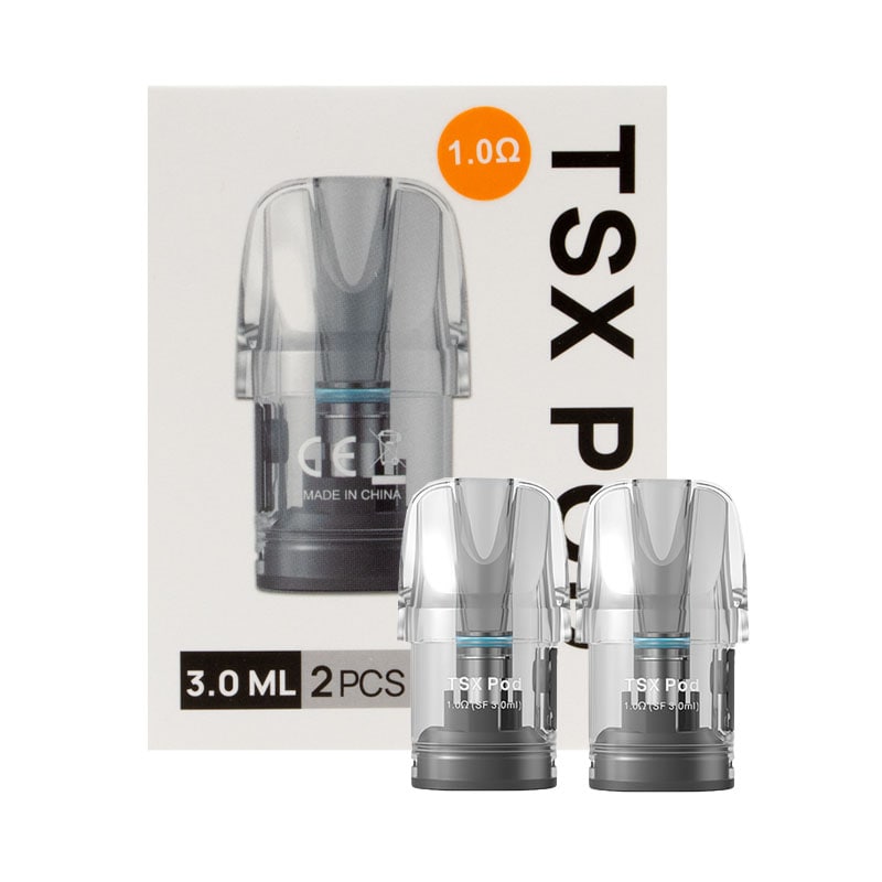 Pack de 2 Cartouches de remplacement pour le Pod Cyber X de Aspire, d'une contenance de 3ml, et équipées d'une résistance intégrée de 0.80 ou 1 ohm.