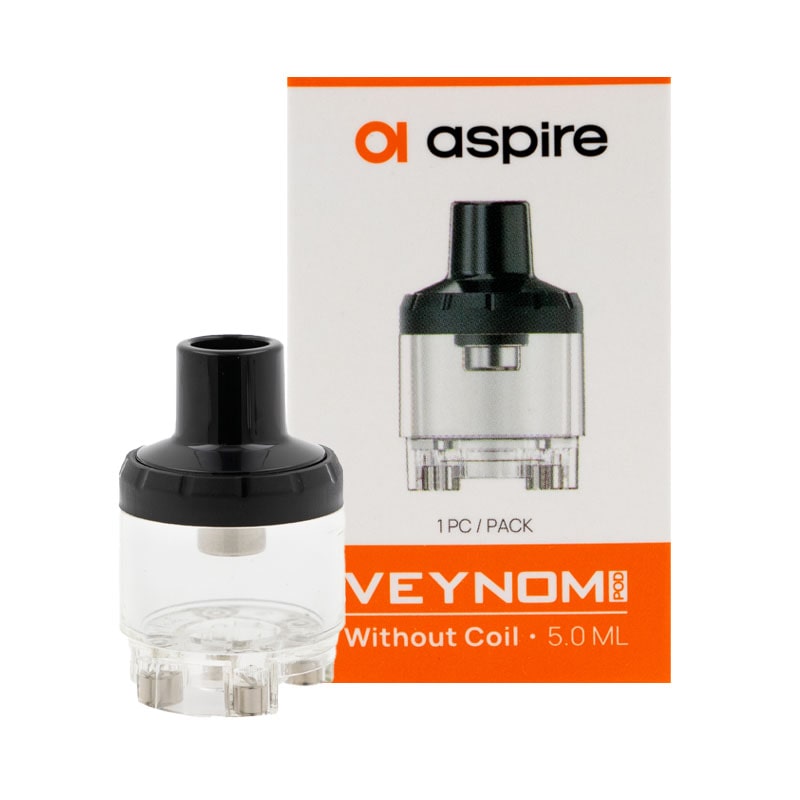 Cartouche de remplacement pour les Kits Veynom LX et EX de Aspire. Elle peut contenir 5ml de eliquide et accueille les résistances BP Coils de la marque.