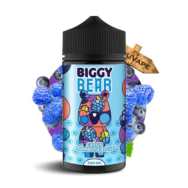 Le e liquide Cassis Framboise Bleue de Biggy Bear est un mix de fruits rouges avec dominance de cassis et de framboise bleue.