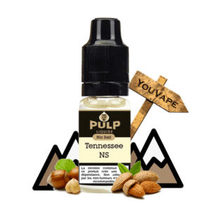 Le e-liquide Tennessee NS de Pulp est une saveur de classic blond typiquement US avec des notes de fruits à coques.