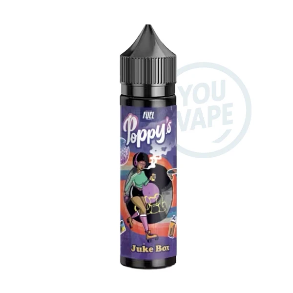 Le e liquide Juke Box par Poppy's vous emmène sur le dance floor de la pastèque au rythme acidulé de fraises et de kiwis rouges avec son tempo de fraîcheur.