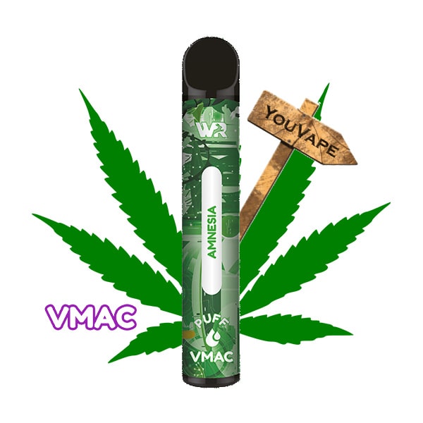 La Puff VMAC Medium Amnesia vous offre des sensations intenses et les saveurs de la célèbre variété de cannabis Amnesia, florales et légèrement acidulées.