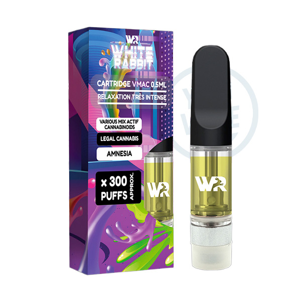 Cartouche de remplacement pour le Vape Pen VMAC 95% de White Rabbit, goût Amnesia
