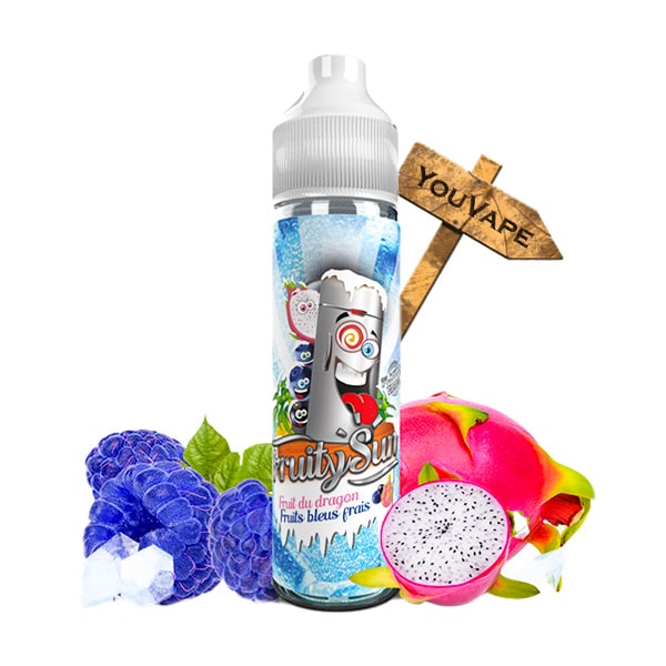 Le e liquide Fruit du Dragon Fruits Bleus Frais 50ml de Fruity Sun vous emmène sur un nuage de plaisir, pour une vape fraîche et fruitée !