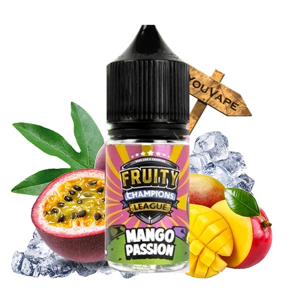 L'arôme concentré Mango Passion de Fruity Champions League vous apportera la douceur de la mangue alliée à l'acidité du fruit de la passion et une touche de fraîcheur.