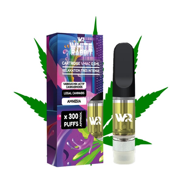 Cartouche de remplacement pour le Vape Pen VMAC 95% de White Rabbit, goût Amnesia