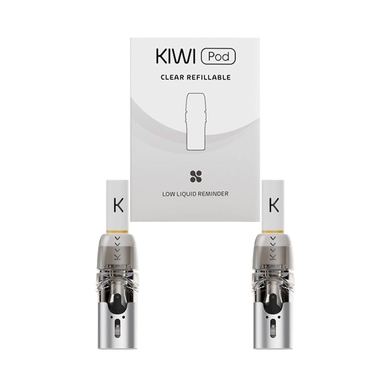 Pack de 2 cartouches et de 2 filtres kiwi 2 pour le Kit Pod Kiwi 2. Elles sont équipées d'une résistance de 0.80 ohm et peuvent contenir 1.8ml de eliquide.