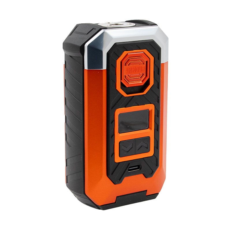 Robuste, la box Armour Max est un mod double accu 21700 capable de vous offrir 220 watts de puissance pour animer votre meilleur atomiseur.