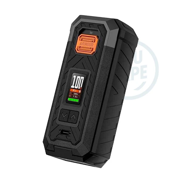 Robuste, la box Armour S est un mod simple accu 21700 capable de vous offrir 100 watts de puissance pour animer votre meilleur atomiseur.