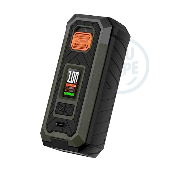 Robuste, la box Armour S est un mod simple accu 21700 capable de vous offrir 100 watts de puissance pour animer votre meilleur atomiseur.