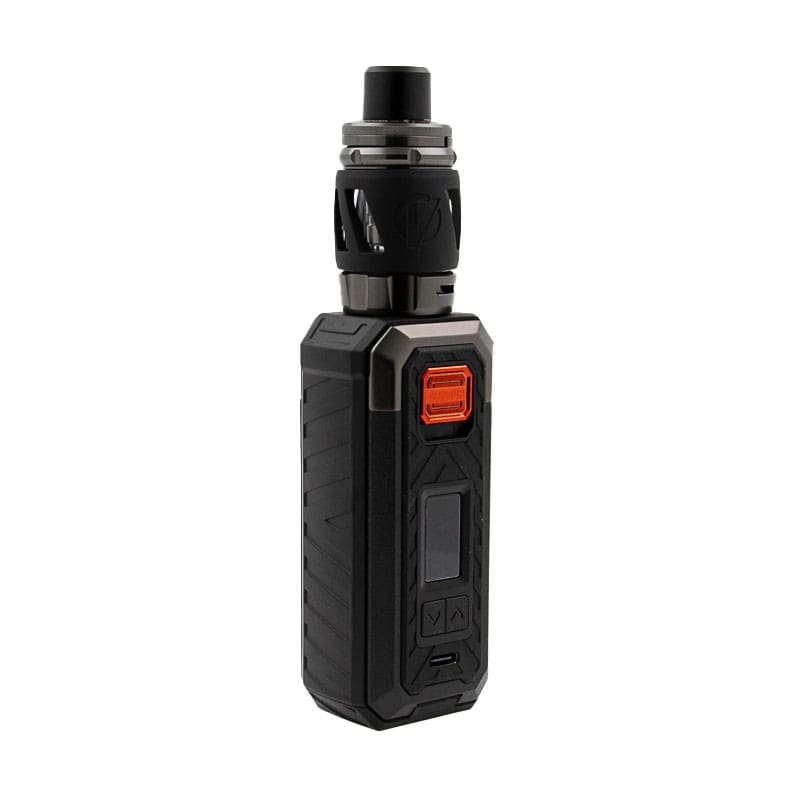 Le Kit Armour S c'est encore plus de Vaporesso : puissance 100 watts, autonomie avec son accu 21700, grosse vapeur et résistance aux chocs.