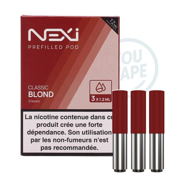 Saveur classic blond 12mg en pack de 3 cartouches pour la Nexi One de Aspire