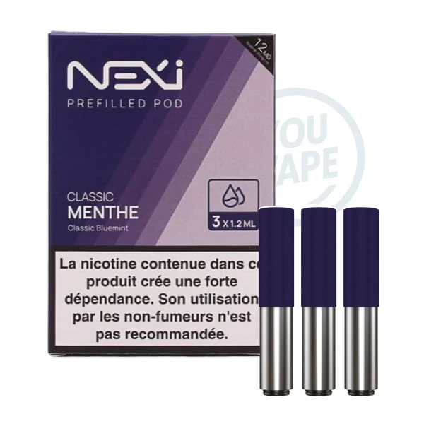 Saveur classic menthe 12mg en pack de 3 cartouches pour la Nexi One de Aspire