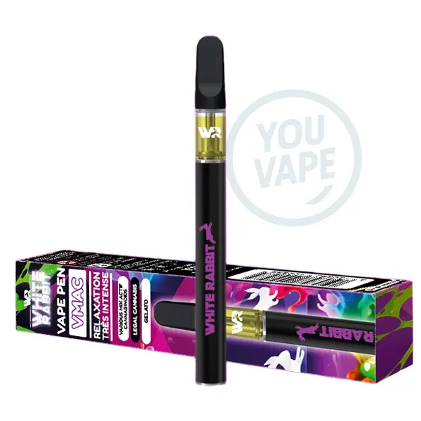 Très simple à utiliser, le Vape Pen VMAC 95% Gelato de White Rabbit est une puff pour vous offrir une relaxation intense, et le goût de la célèbre variété de cannabis Gelato, aux notes de crème glacée aux agrumes.