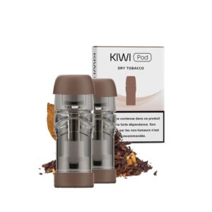 La Cartouche Dry Tobacco Pod Kiwi vous permet de profiter d'un délicieux goût de Tabac Sec légèrement corsé, en la glissant tout simplement dans votre pod Kiwi.