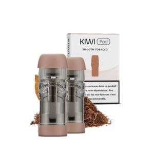 La Cartouche Smooth Tobacco Pod Kiwi vous permet de profiter d'un délicieux goût de Tabac Blond Doux, en la glissant tout simplement dans votre pod Kiwi.