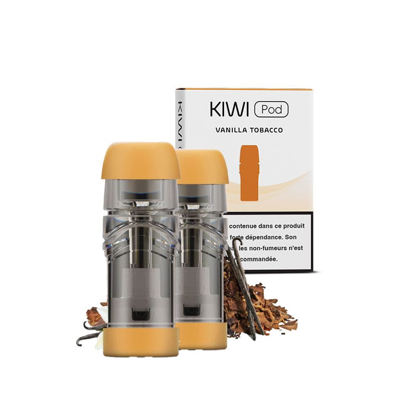 La Cartouche Kiwi Vanilla Tobacco vous permet de profiter d’un délicieux goût tabac de tabac vanillé, en la glissant tout simplement dans votre pod Kiwi.