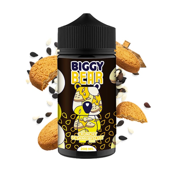 Le e liquide Crunchy Sesame Biscuit 200ml de Biggy Bear est un délicieux biscuit croustillant aux graines de sésames. Retour en enfance garantie !