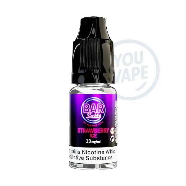 Le e liquide Strawberry Ice Salt de la gamme Bar Salt de Vampire Vape est une saveur fruitée de fraise avec une belle fraîcheur.