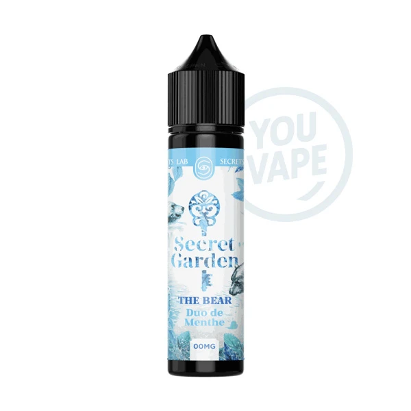 Le e liquide The Bear 50ml par Secret Garden est un duo de menthe à la fraîcheur glaciale venu tout droit du pole nord.