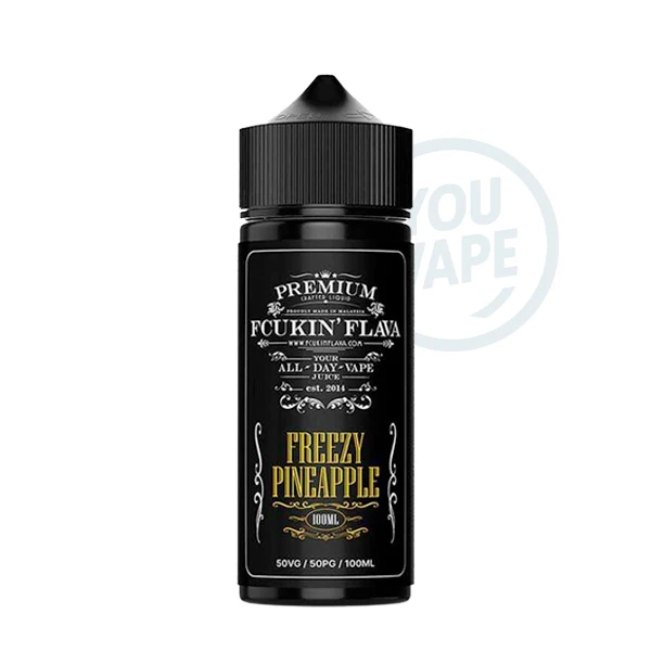 Le e liquide Freezy Pineapple 100ml de Fcukin Flava est un délice à l'ananas juteux à souhait et parfaitement sucrée avec une extrême fraîcheur.