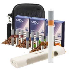 Le Pack Nexi Liberté vous propose la plus petite et légère des cigarettes électroniques, accompagnée de 9 cartouches et d'une pochette pour tout y ranger.