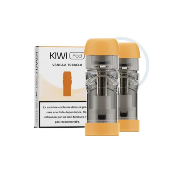 2 Cartouches pré remplies Kiwi Pod Vanilla Tobacco