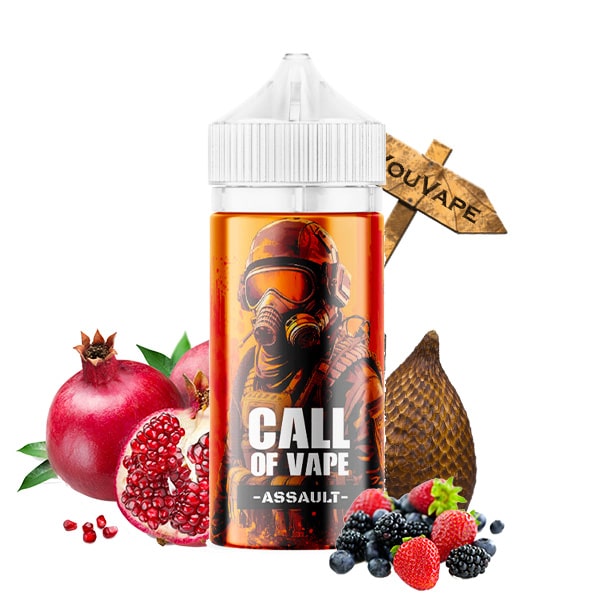 Le e-liquide Assault 100ml de Call of Vape vous plonge dans l'inconnu gustatif. Dès la première inhalation, ASSAULT vous transporte dans une déferlante de fruits rouges juteux et acidulés. L'harmonie entre la douceur des baies, l'explosion vivifiante de la grenade et la touche exotique du mystérieux fruit du serpent crée un mélange profond et captivant.