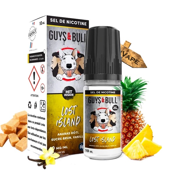 Le e-liquide Lost Island Salt de French Liquide offre une expérience gustative délicieusement équilibrée, mêlant la richesse gourmande et fruitée d'un ananas rôti avec du sucre brun et la douceur de la vanille.