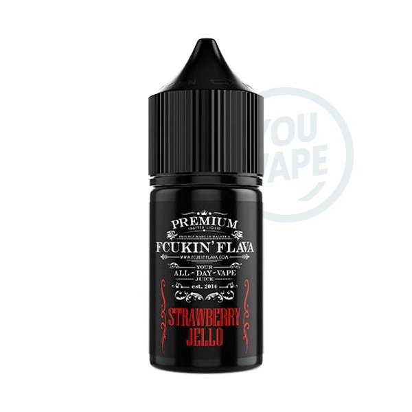 L'arôme concentré Strawberry Jello 30ml de Fcukin'Flava est un goût unique grâce aux meilleures fraises juteuses et sucrées accompagnées d'une intense fraîcheur.
