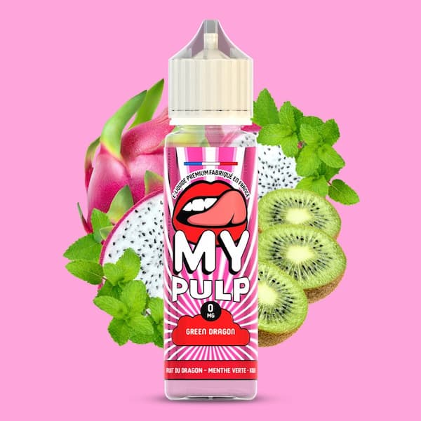 Le eliquide Green Dragon 50ml par Pulp est un mélange parfait de kiwi combiné à la pulpe du fruit du dragon, relevé par une touche de menthe verte glacée.