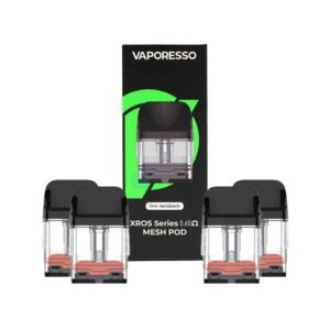 Pack de 4 cartouches pods de rechange avec résistance intégrée pour tous les modèles de pods Xros de la marque Vaporesso,
