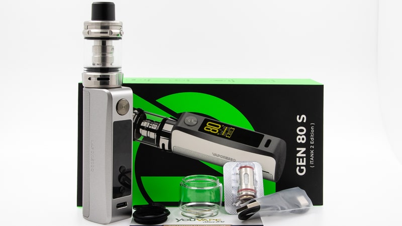 Contenu du coffre du kit Gen 80s iTank 2 pas Vaporesso