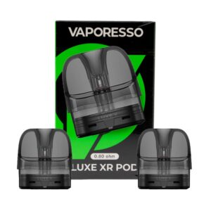 Pack de 2 cartouches à résistance intégrée pour le pod Luxe XR de Vaporesso. Chacune des cartouches dispose d'une contenance de 5ml de eliquide.