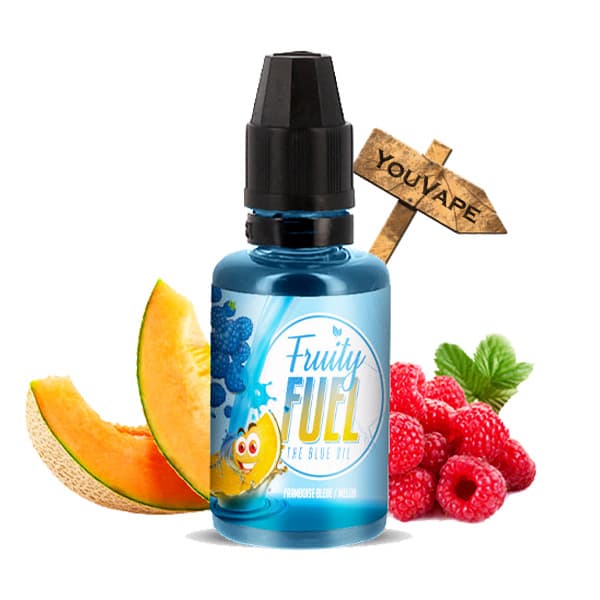 L'arôme concentré Blue Oil 30ml de la marque Fruity Fuel vous emmène à la découverte d'un melon juteux accompagné de sa douce framboise.