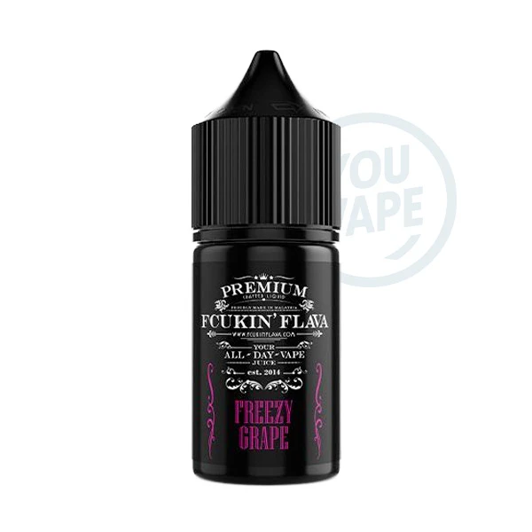 L'arôme concentré Freezy Grape 30ml de Fcukin'Flava vous donne le meilleur des saveurs du raisin accompagné de l'intensité de la fraîcheur du menthol.