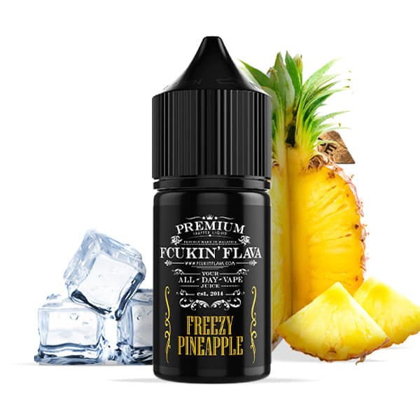 L'arôme concentré Freezy Pineapple 30ml de Fcukin'Flava est un délice à l'ananas juteuse à souhait et parfaitement sucrée avec une extrême fraîcheur.