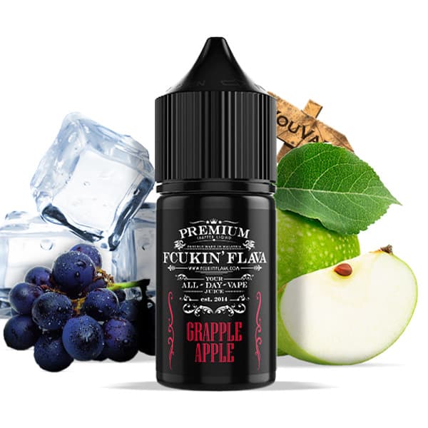 L'arôme concentré Grapple Apple 30ml de Fcukin'Flava est un mélange frais et fruité aux arômes de raisins et de pommes croquantes et juteuses.