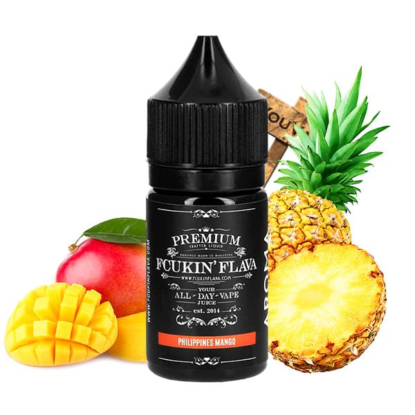 L'arôme concentré Philippines Mango 30ml de Fcukin'Flava est une saveur tropicale aux saveurs de mangues et d'ananas à la fois frais et sucré.