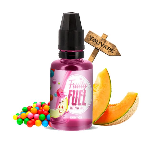 L'arôme concentré Pink Oil 30ml de la marque Fruity Fuel déferle une vague intense de saveurs ! Laissez-vous emporter par la combinaison de melon bubble-gum.