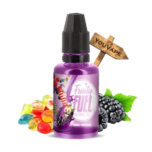 L'arôme concentré Purple Oil 30ml de la marque Fruity Fuel est une cascade de saveurs fruitée ! Découvre une mûre d'une douceur telle qu'elle fond délicieusement dans la bouche, comme un bonbon.