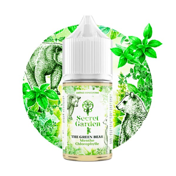 L'arôme concentré The Green Bear 30ml de la marque Secret Garden vous demande de vous laisser séduire par la fraîcheur tonifiante la menthe chlorophylle.