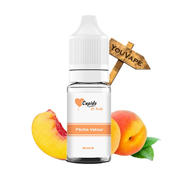 Le e liquide Pêche Velours de Cupide vous donne tout l'amour que ce fruit du verger à pour vous. Une douceur et une rondeur incomparable.