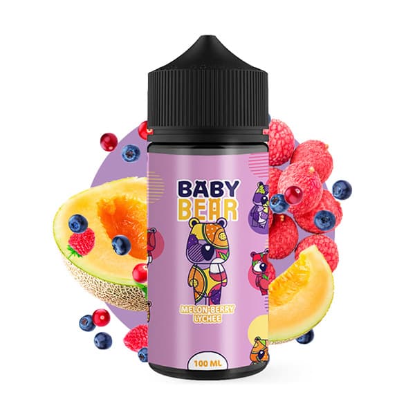 Le e liquide Melon Berry Lychee 100ml de Baby Bear vous plonge dans un univers de saveurs exotiques avec une fusion tropicale harmonieuse entre la douceur du melon, la fraîcheur des baies et l'arôme subtil du litchi.