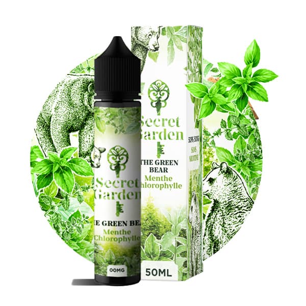 Le e liquide The Green Bear 50mll par Secret Garden vous demande de vous laisser séduire par la fraîcheur tonifiante la menthe chlorophylle ! Un grand classique pour les amateurs de sensation fraîche et douce à la fois ! Un liquide qui évoque instantanément les souvenirs des délicieux dragées Mentos Chlorophylle.